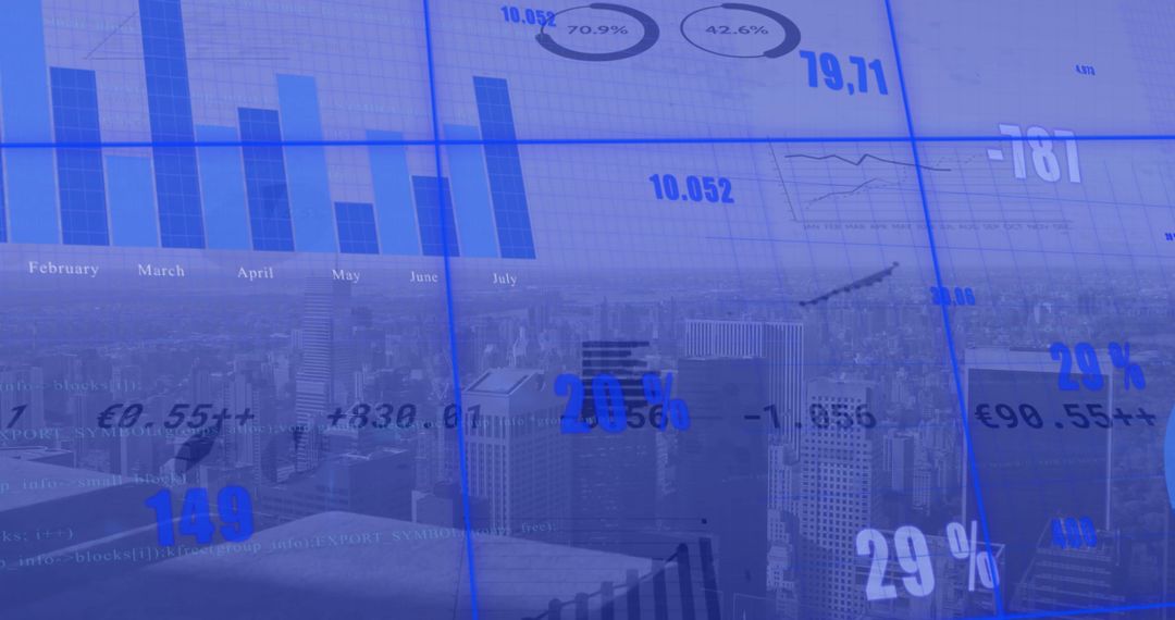 Financial Data Projection on Urban Cityscape