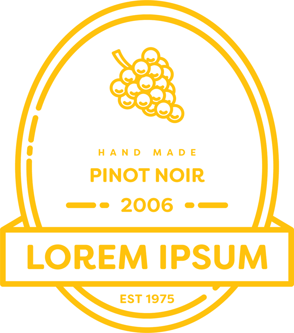 Yellow Award Icon for Success on Transparent Background