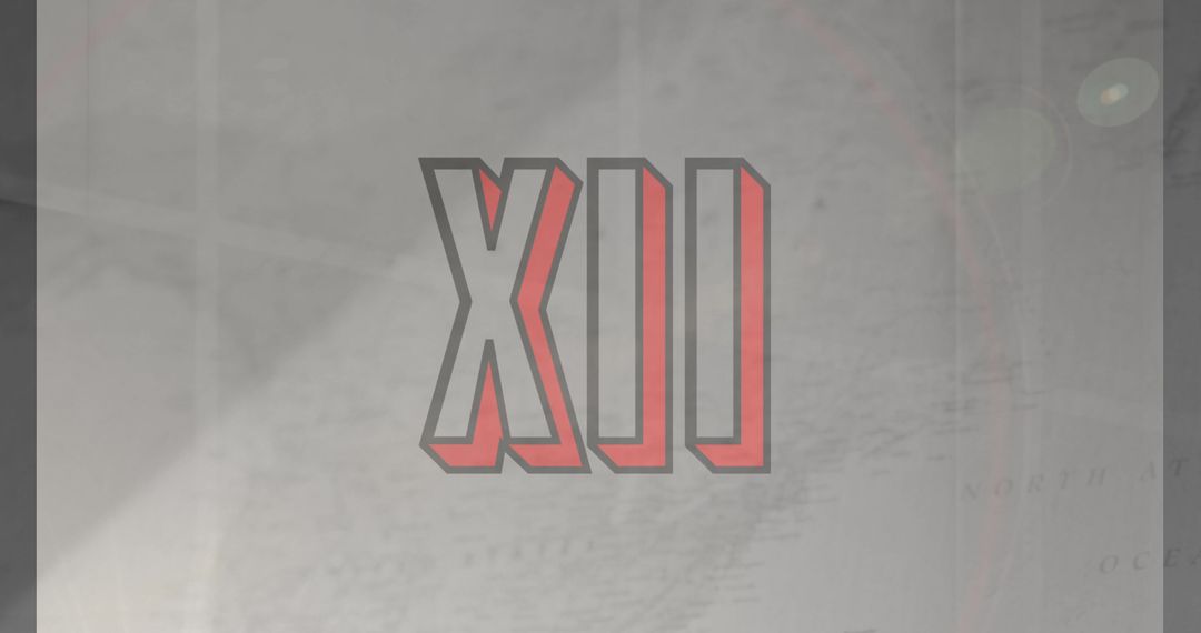 Bold Red Countdown Numbers on Gray Background