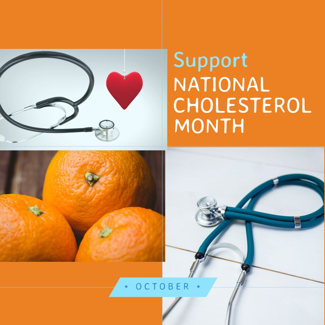National Cholesterol Month Health Awareness Design