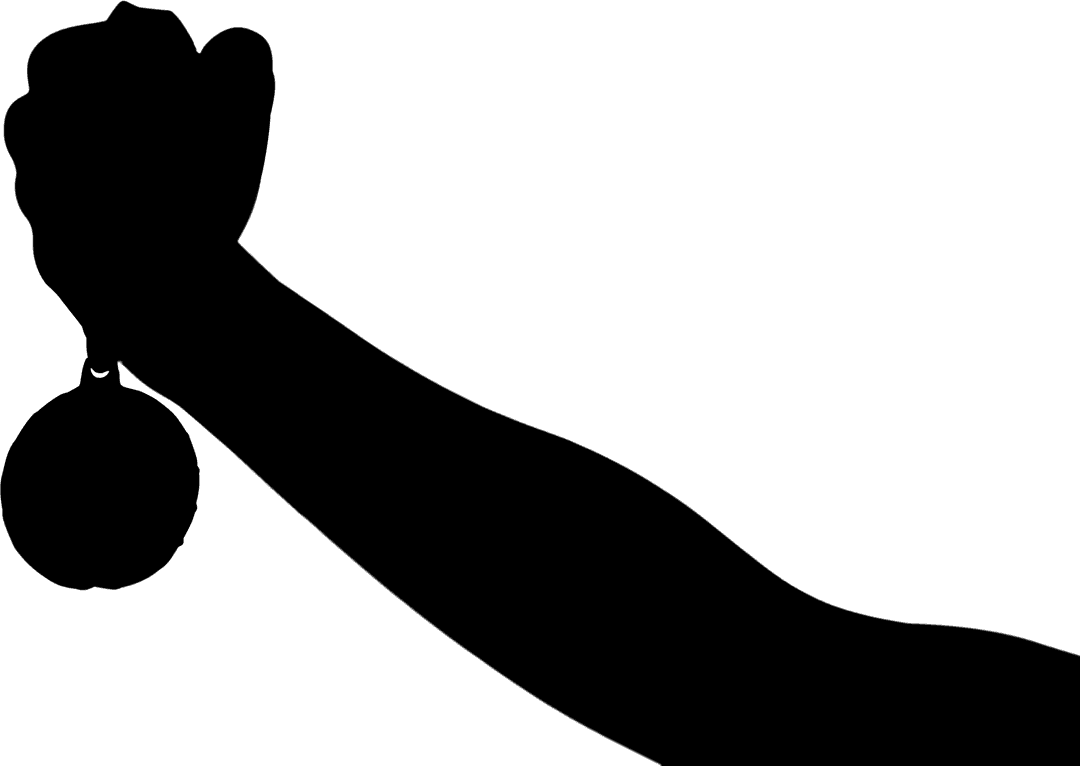 Transparent Silhouette of Hand Holding Medal on Vector Background