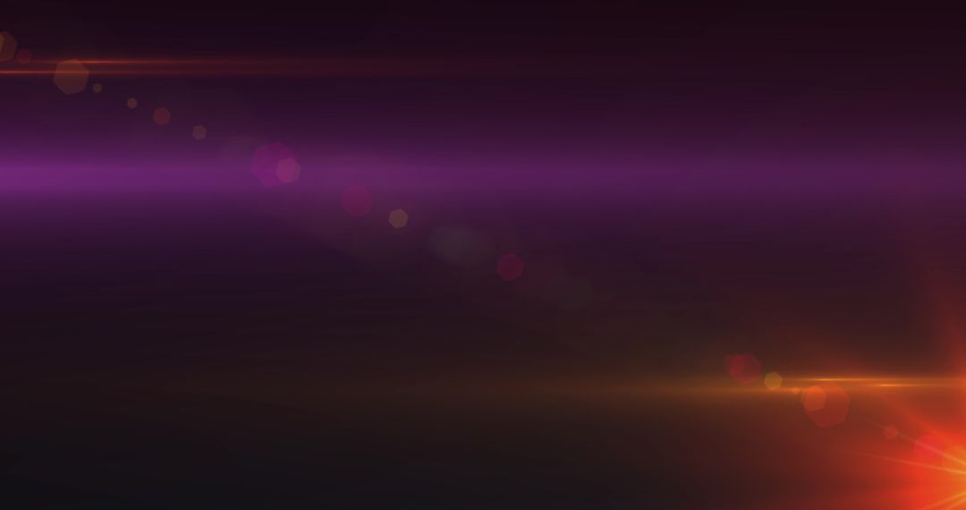 Abstract Light Spots and Digital Interface on Dark Background