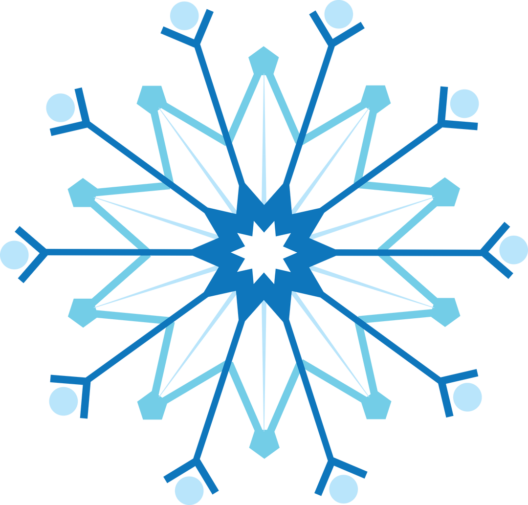 Blue Snowflake Digital Illustration on Transparent Background - Download Free Stock Images Pikwizard.com