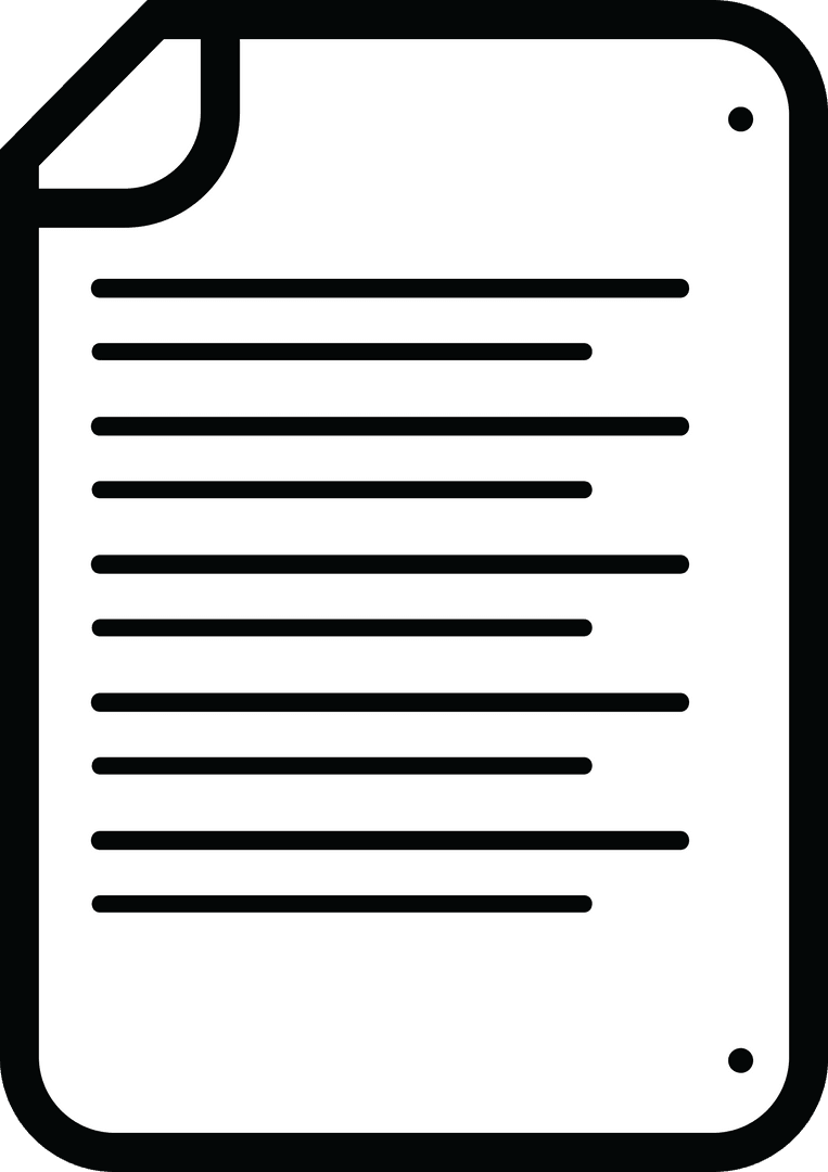 Transparent Digital Illustration of Text Document Icon