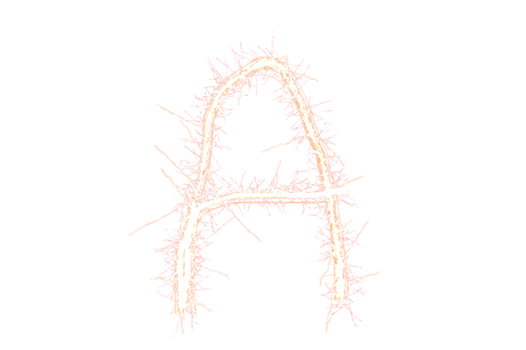 Letter A on Transparent Background with Sparkling Pink Edges - Download Free Stock Images Pikwizard.com