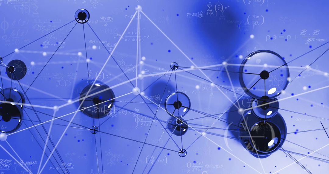 Abstract Visualization of Scientific Data Networks in Blue Tone