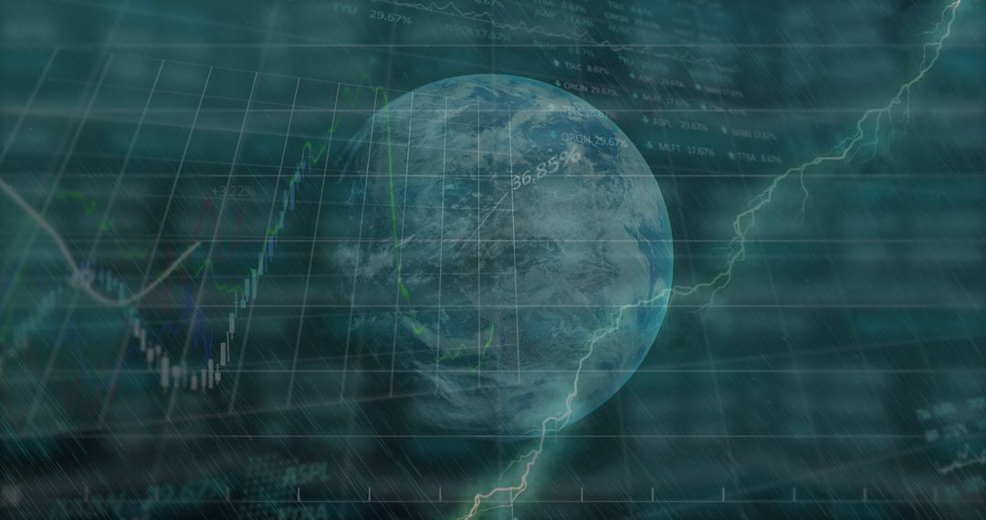 Global Finance and Technology Concept with Data Visualization