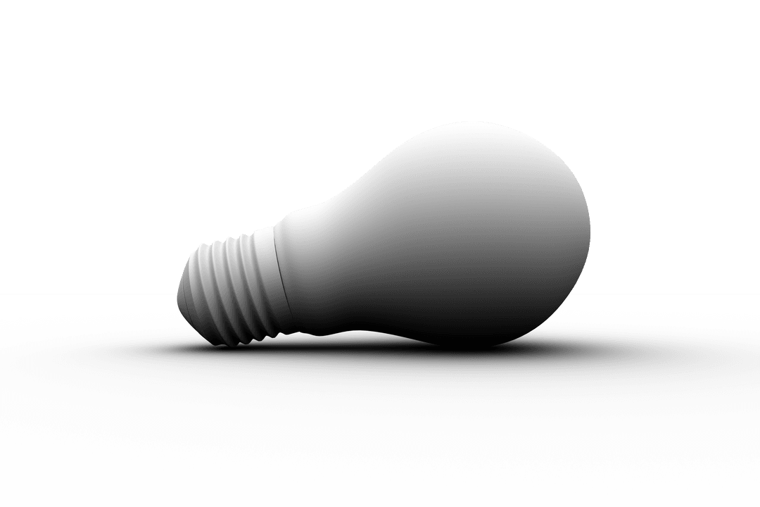 3D Bulb Model Transparent Background Vector Illustration