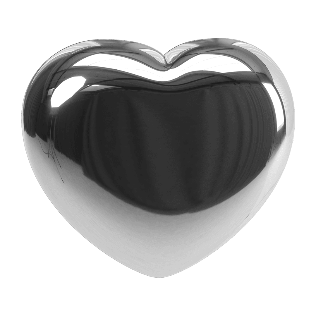 reflective silver heart floating in transparent 3d space - Download Free Stock Images Pikwizard.com