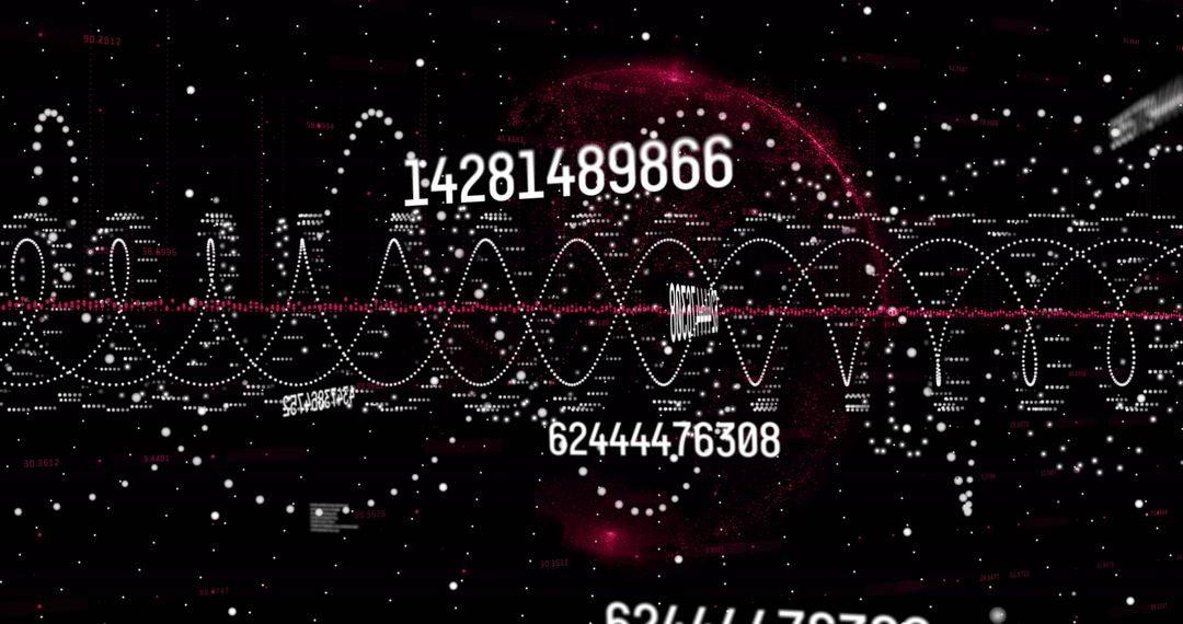 Digital DNA Helix with Dynamic Connections and Numbers