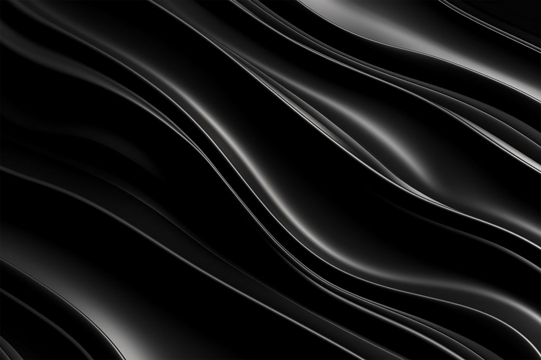 Luxurious black silky waves background design