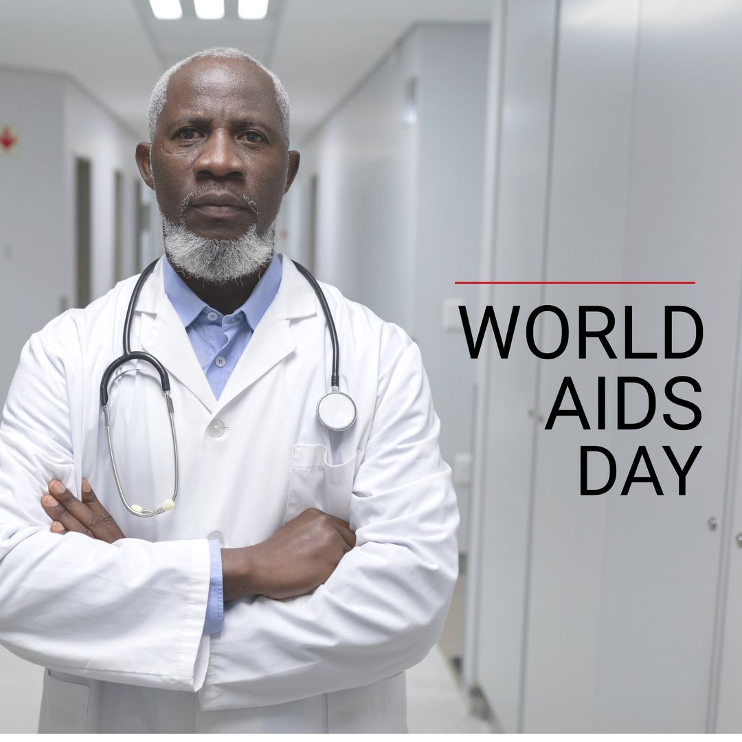 World AIDS Day: Confident African American Doctor Promoting Awareness - Download Free Stock Templates Pikwizard.com