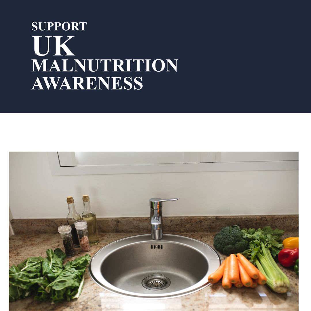 Support UK Malnutrition Awareness with Healthy Vegetables in Kitchen