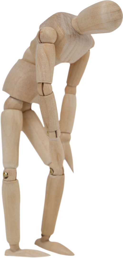 Transparent 3D Wooden Figurine Standing Injured Holding Knee - Download Free Stock Images Pikwizard.com