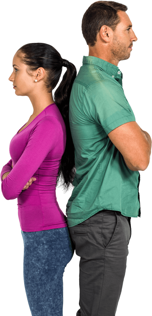 Transparent Tension Between Couple Facing Away Wedding Concept