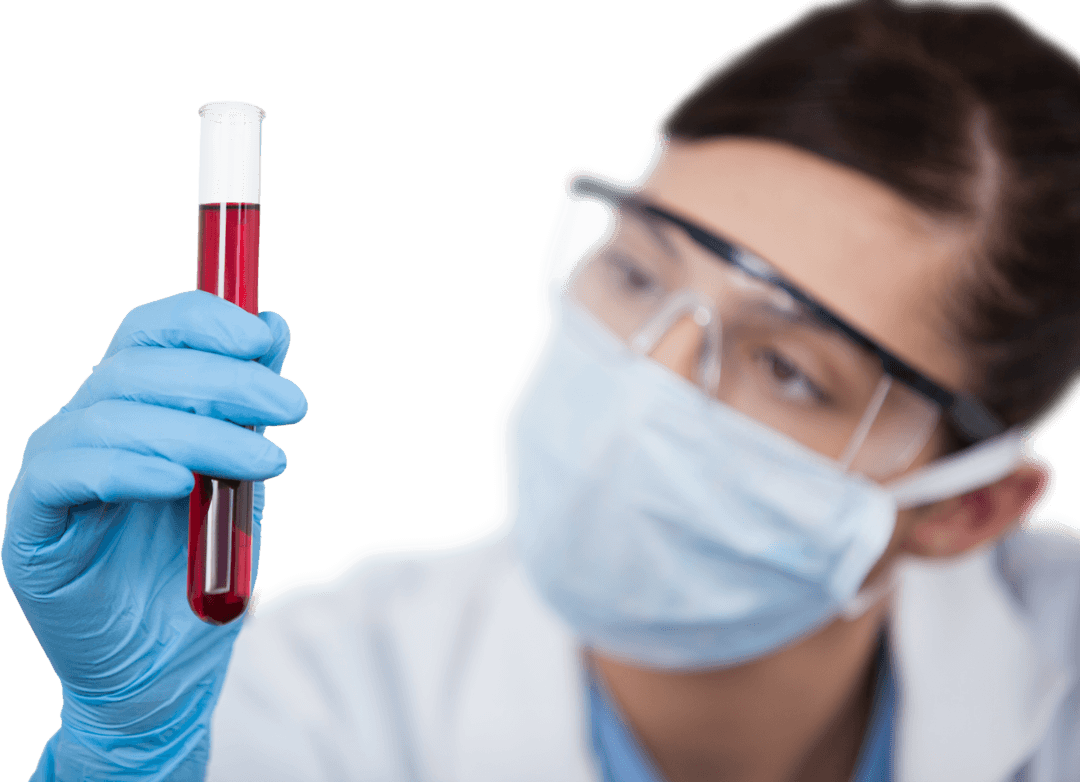 Female Scientist Analyzing Transparent Test Tube Liquid