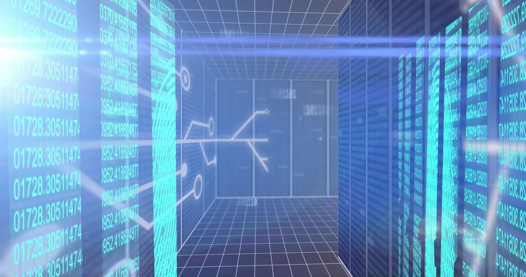 Futuristic Digital Data Center with Circuit Integration