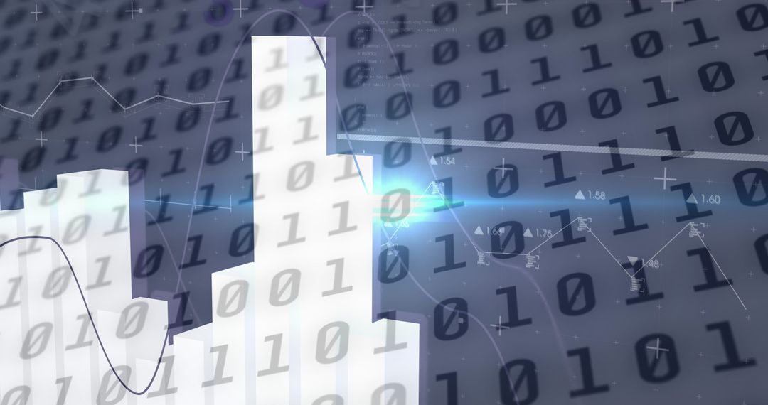 Binary Code with Financial Data Abstract Background