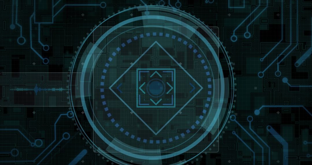 Futuristic Digital Interface with Scanning HUD