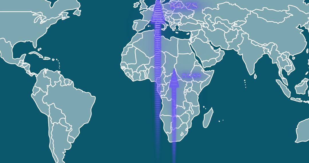 Global Data Processing Visualization Over Europe and Africa