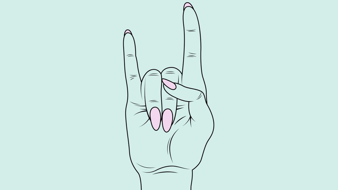 Minimalist Hand Gesture Drawing Displaying Sign of Love and Unity - Download Free Stock Templates Pikwizard.com