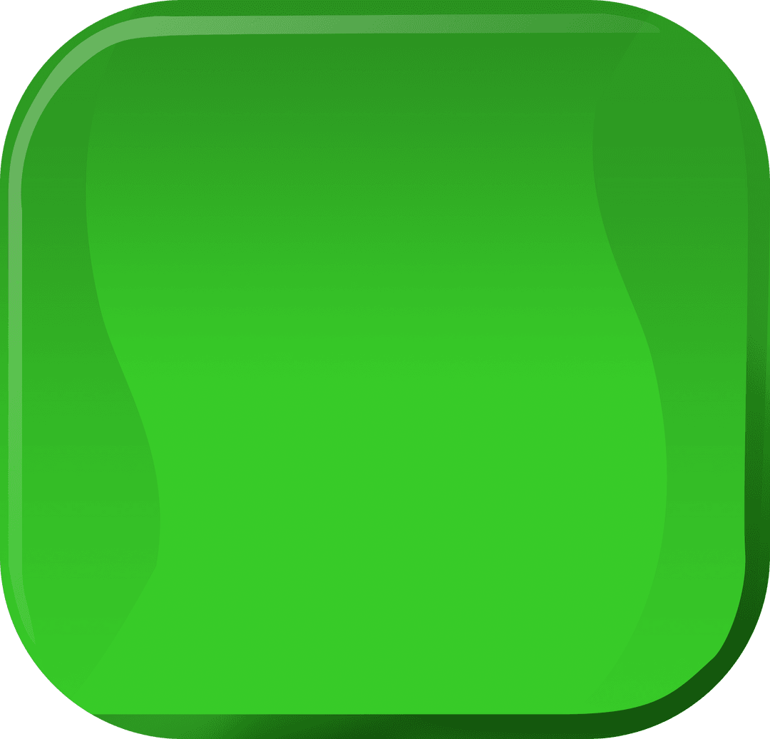Vibrant Green Transparent Rounded Square Button Icon