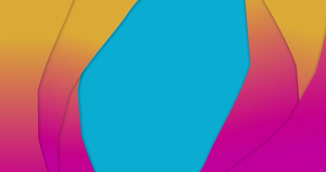 Vibrant Gradient Waves with Blue Center Design