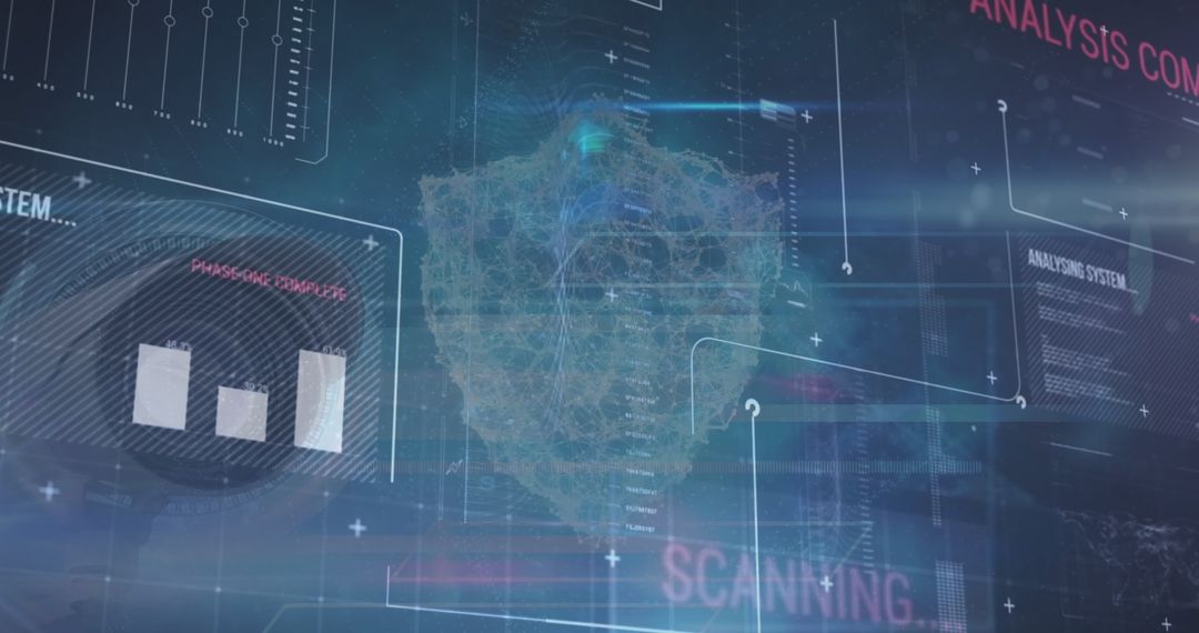 Digital Shield and Data Security Concept