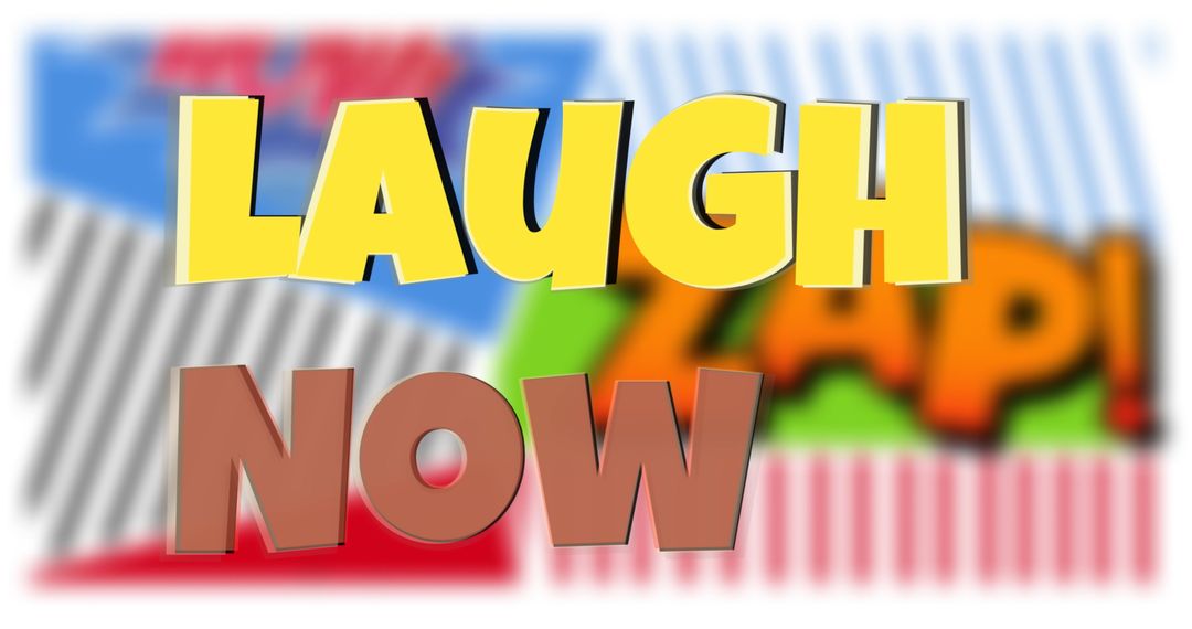 Vibrant Comic Style Typographic Art with Bold Expression