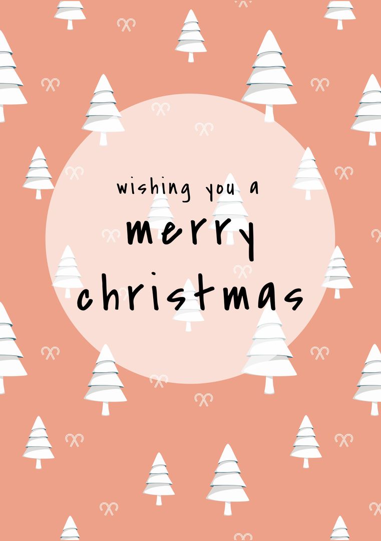 Festive Christmas Card with Trees and Warm Wishes