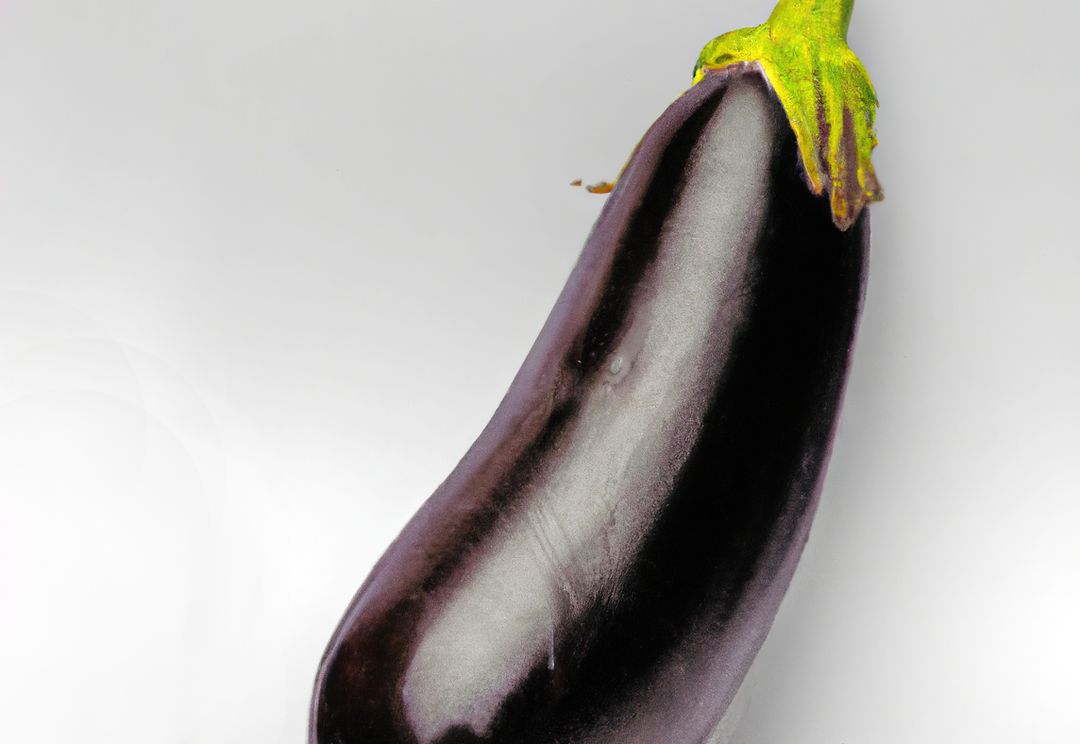 Close up of eggplant on white background created using generative ai technology - Free Images, Stock Photos and Pictures on Pikwizard.com