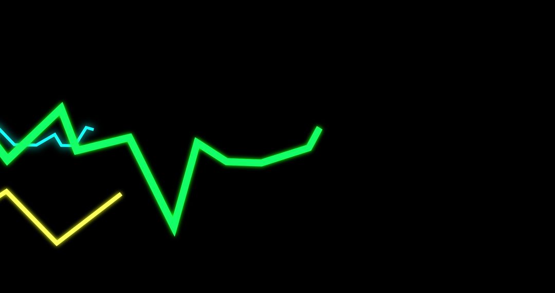 Digital Financial Data Monitoring on Black Background