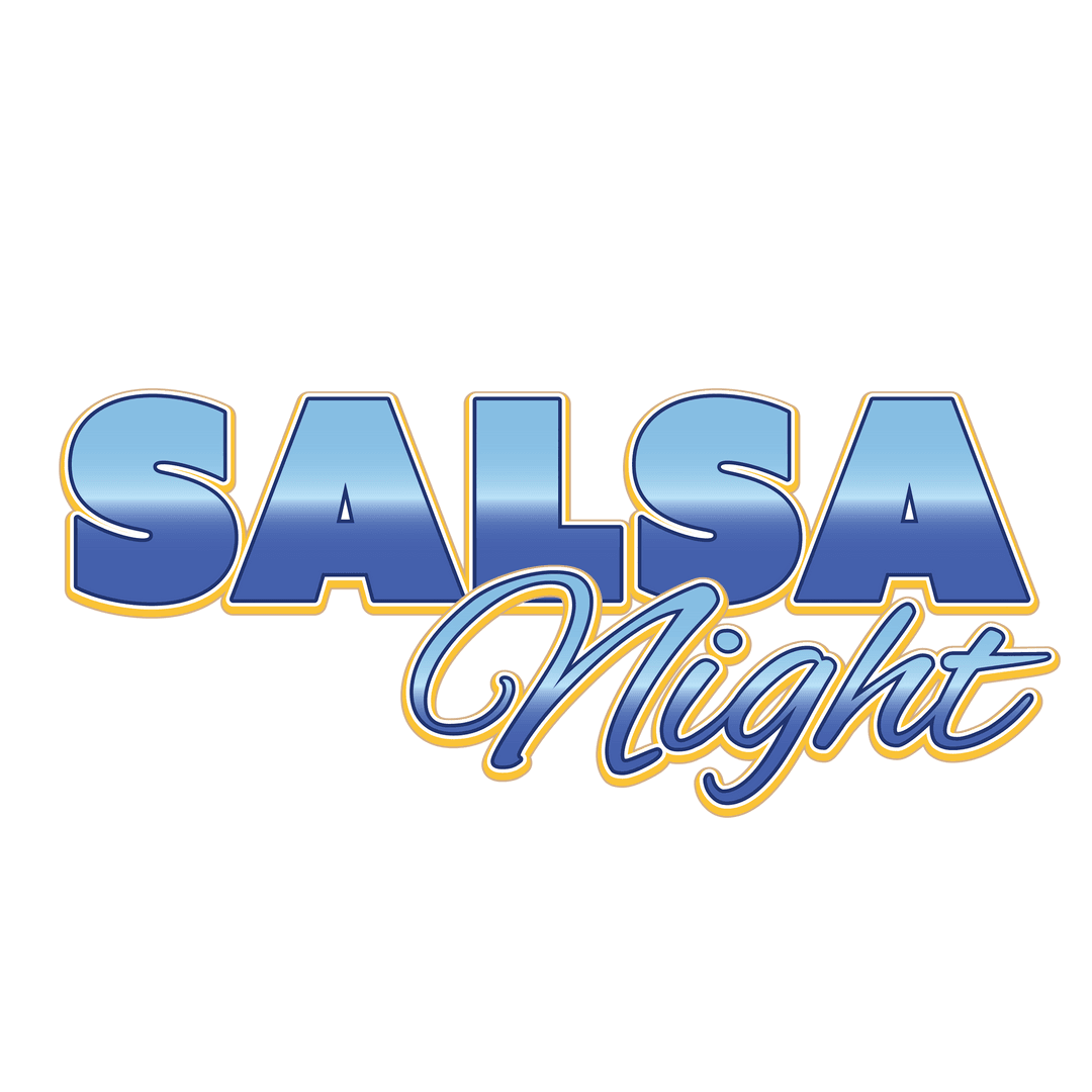 Salsa Night Text Logo on Transparent Background for Party Announcements