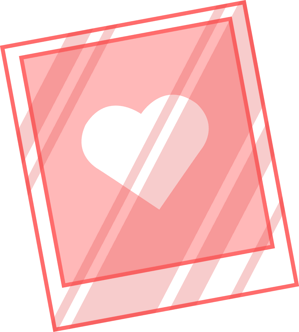 Heart Icon Frames Geometry Transparent Background Design