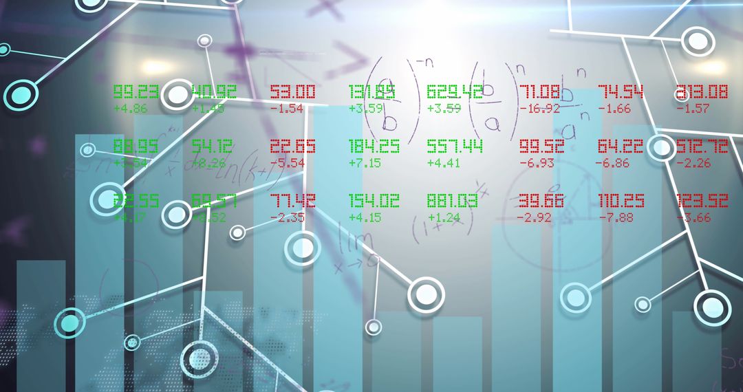 Digital Network Visualization with Data and Mathematical Equations - Free Images, Stock Photos and Pictures on Pikwizard.com