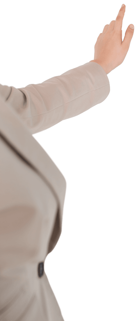 Business Woman Arm Gesture Transparent Background