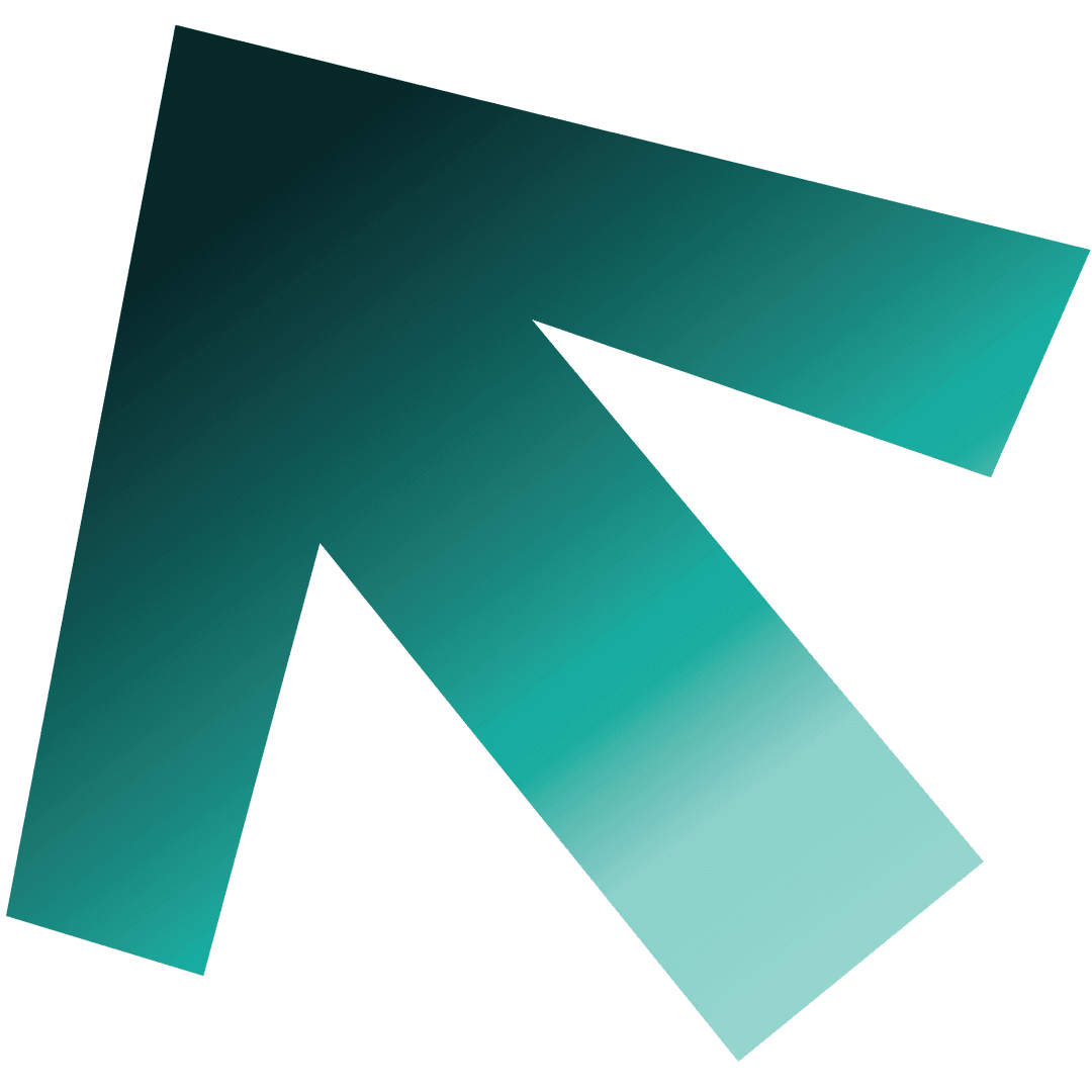 Green Gradient Vector Arrow on Transparent Background