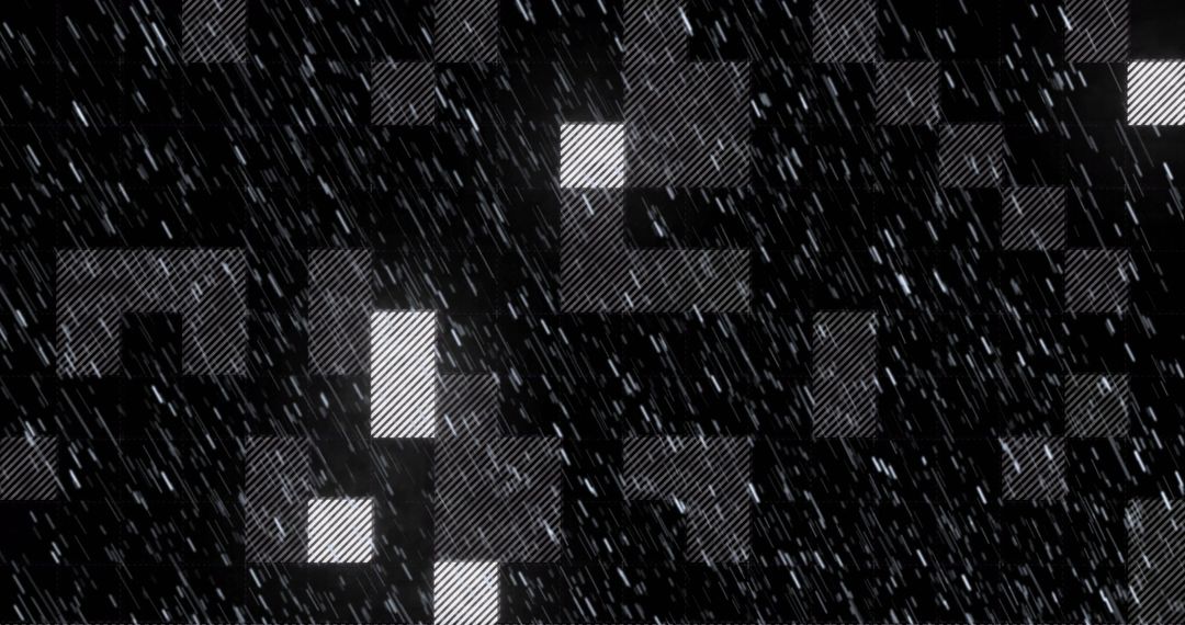 Futuristic Abstract Grid with Falling Streaks