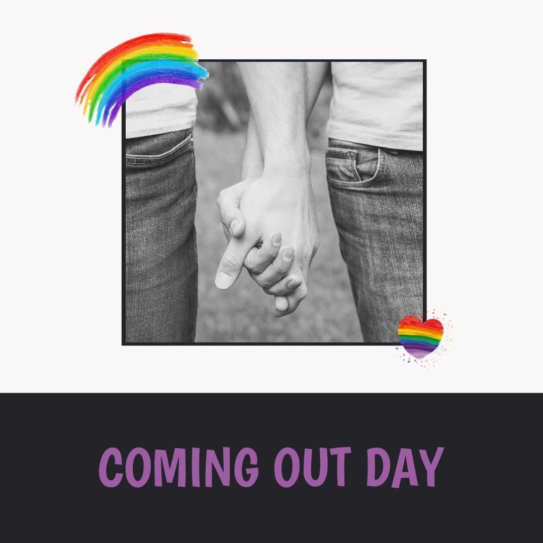 Image of coming out day and rainbows and hands of caucasian gay couple - Download Free Stock Templates Pikwizard.com