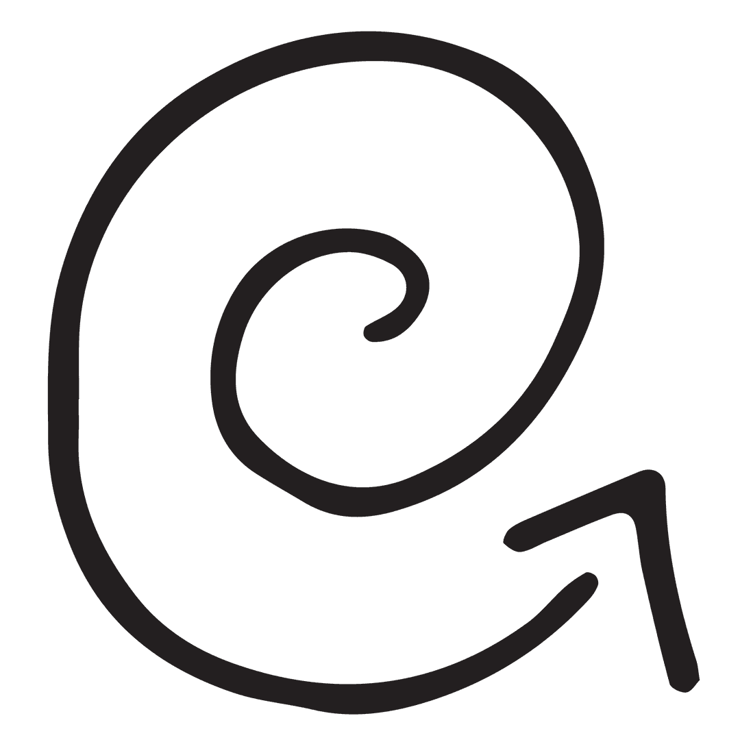 Transparent Spiral Arrow Icon Isolated on White Background