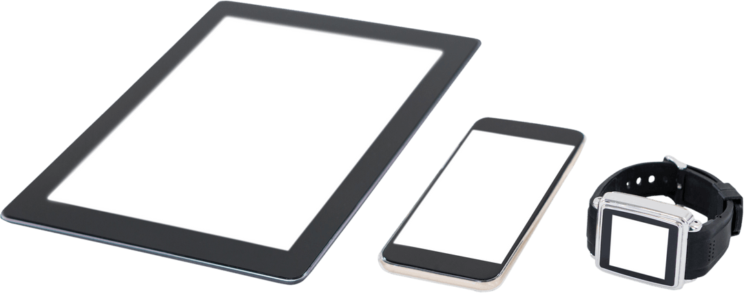 Digital Devices on Transparent Background Technology Illustration