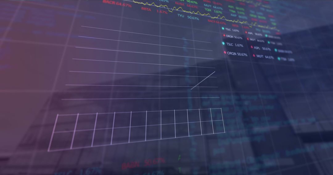 Digital Data Interface Over Cityscape Depicting Global Business