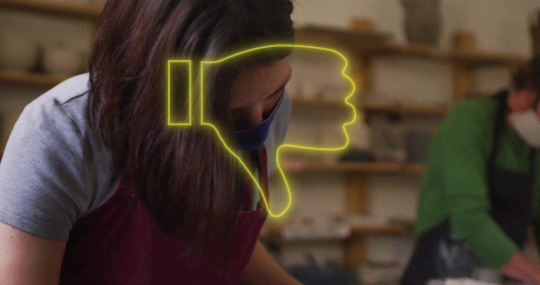 Ceramic Artisan in Studio Crafts Masterpiece with Dedication