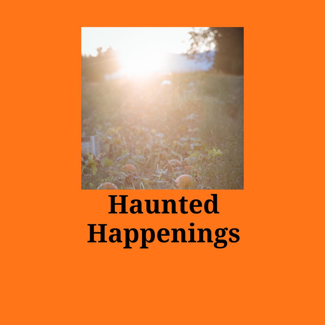 Haunted Happenings Halloween Greeting Card Concept