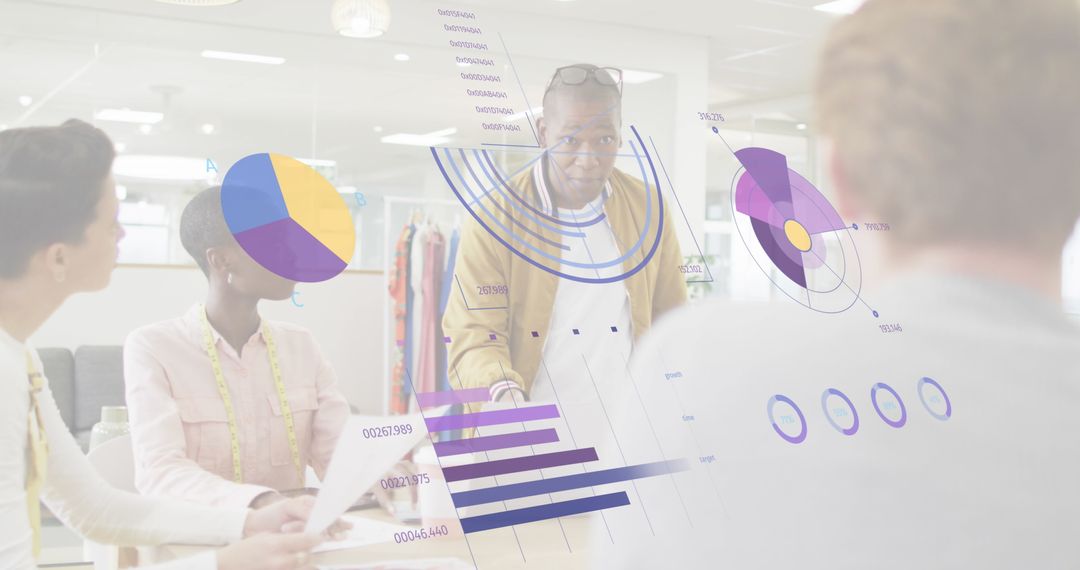 Business Team Analyzing Financial Graphs and Charts