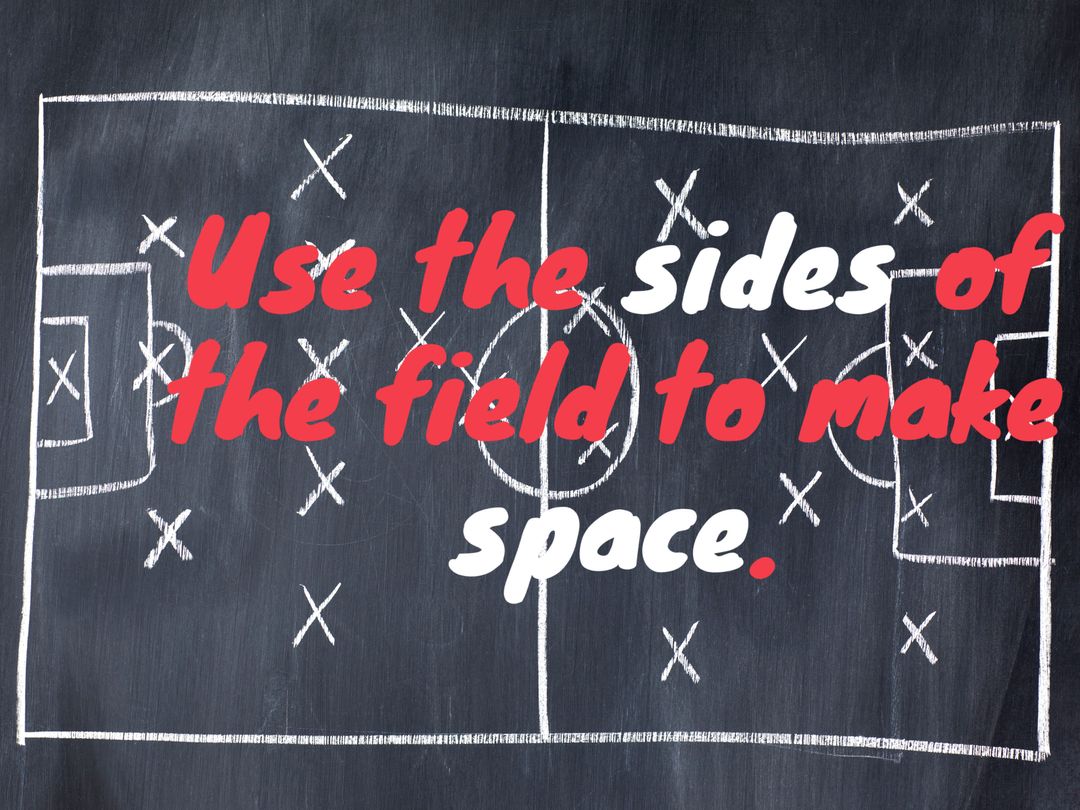 Football Strategy Chalkboard Concept with Tactical Play Sketch