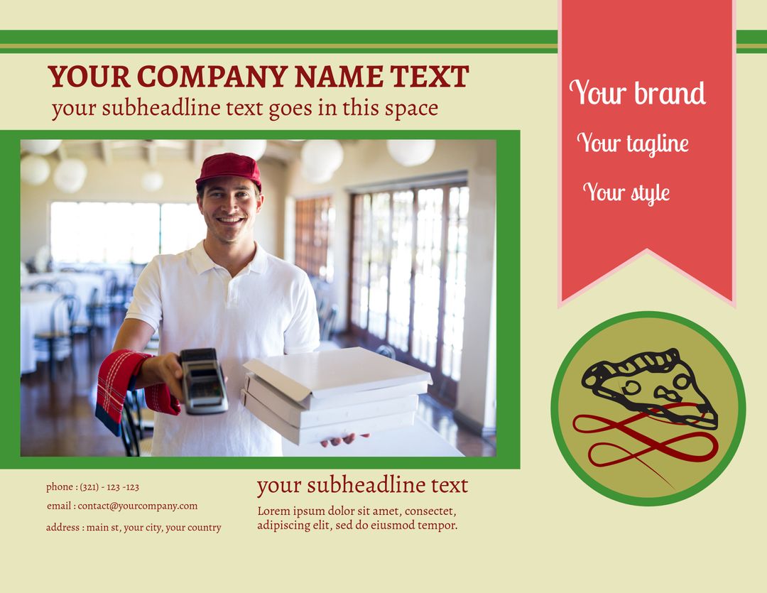 Smiling Delivery Person Holding Packages Promoting Reliable Service