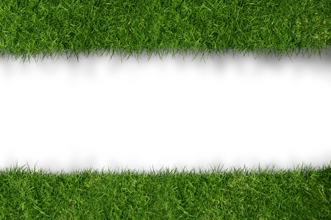 Transparent Green Grass Lawn Illustration with Empty Center