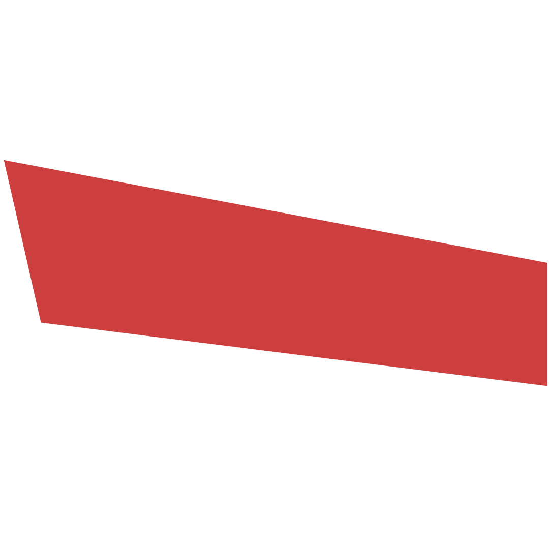 Bold Red Abstract Geometric Shape on Transparent Background