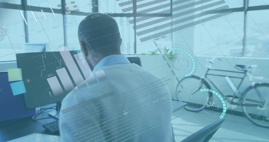 Business Innovation with Futuristic Digital Interface